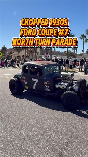 "Chopped '32-'34 Ford Coupe #7'C. Willy' at Historic North TurnParade