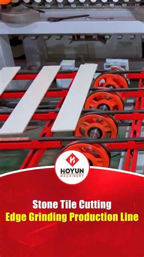 Tile cutting and edge grinding production line
