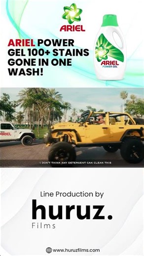 ARIEL POWER GEL 100+ Stains Gone in One Wash! | Line Production by Huruz Films