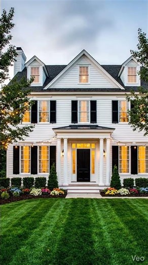 The process of building a colonial style house by several professional workers