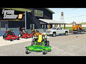 STARTING A LAWNCARE & LANDSCAPING COMPANY FROM SCRATCH! (BUYING NEW MOWERS) | FARMING SIMULATOR 2019