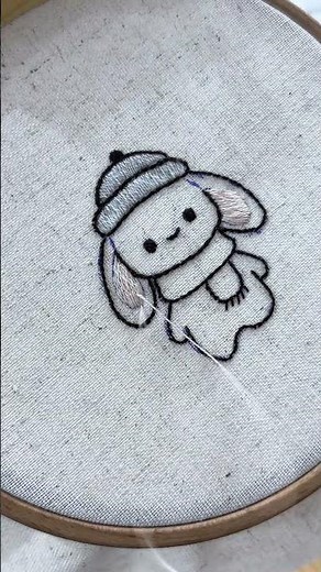 🐇How to Hand Embroider a Cute Rabbit (EASY Tutorial for beginners ) 🐰