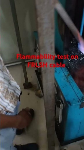 Flammability test on FRLSH Cable