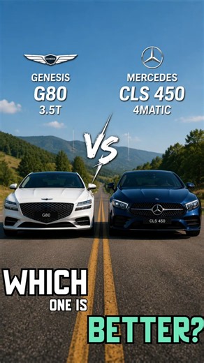 Mercedes CLS 450 vs Genesis G80 3.5T | Which Luxury Sedan Wins? 🔥#genesis #mercedes #viral #race