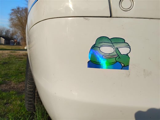 Holographic Sticker ~ Glasses Pepe UV/WEATHERPROOF & WATERPROOF Outdoor/indoor - Etsy