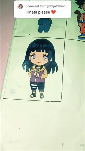 Chibi Art Of Hinata #anime #shorts