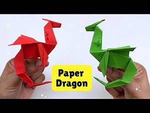 How To Make Easy Paper DRAGON Toy For Kids / Nursery Craft Ideas / Paper Craft Easy / KIDS crafts