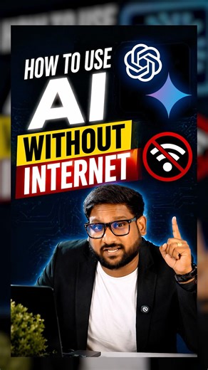How To Use AI Without Internet? #ai #gemma4 #geminiai #kowshikmaridi #shorts