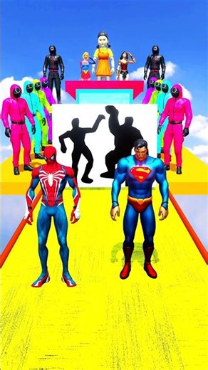 Body Symbol Game with Spider-man and Superman 👻 - Funny Animation #funny #animation #memes