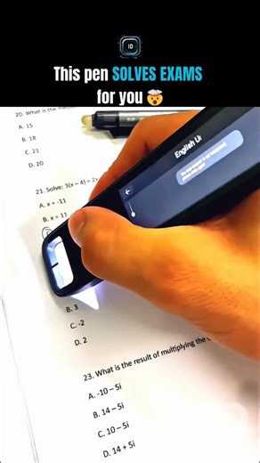 Intel Drip™ | Tech • Engineering • Tools • AI on Instagram: "At first this looks like a normal pen. Then you realize it’s not writing answers. It’s reading the problem. This is a scanning AI pen. You point it at a math equation, a physics problem, or even text — and it instantly shows you: the correct answer the steps the explanation On the pen’s own screen. No phone. No app. No typing. Inside is a tiny camera + OCR + AI model that recognizes the question and solves it in real time. Same tech as
