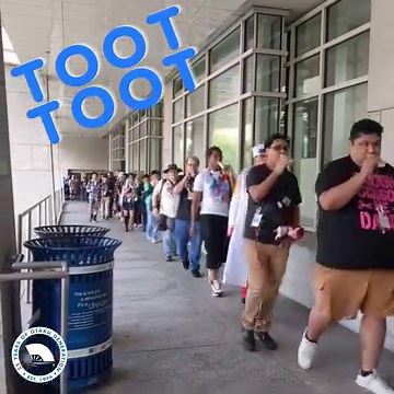 6K views · 241 reactions | All aboard at #Otakon2023, the beginning of the line at 8am blows their train whistles into the building! | Otakon | Facebook