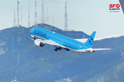 SF FLIGHTS Plane Spotting on Instagram: "Korean Air Boeing 787-10 Dreamliner HL8515 Takes Off from San Francisco International Airport (SFO) Bound for Seoul ✈️🇰🇷 -- #sfflights #koreanair #boeing787 #dreamliner #planespotting #sfoairport #seoul #icn #avgeek #fblifestyle"