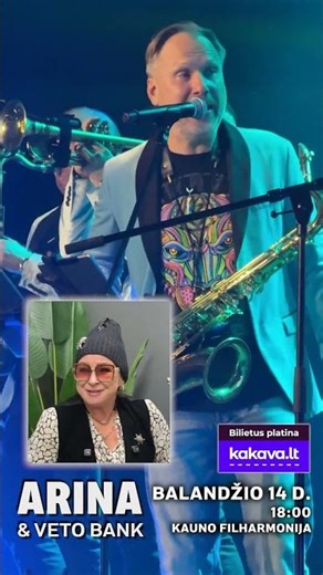 Arina & Veto Bank KAUNE Balandžio 14 dieną Kauno Valstybinėje Filharmonijoje 2026 #concert