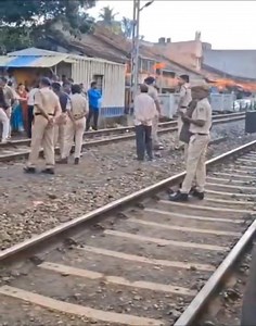 35K views · 198 reactions | Residents protest on railway line,Rail movement stalled. demand access through Tanaji Galli gate crossing. | Allaboutbelgaum | Facebook