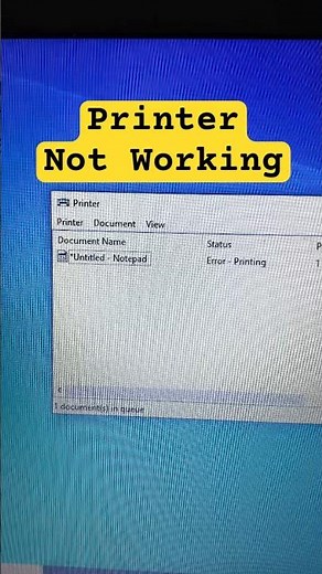 Fix Printer Not Working in Windows #PrinterNotWorking #windows