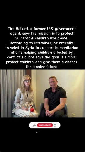 Humanitarian Mission: Tim Ballard Helping Children in Syria