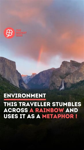 The Bright Side 🍀 | While hiking in Yosemite, this man saw a rainbow appear after a long wait ! 🌈 It was a symbolic moment for him, a reminder of how far... | Instagram