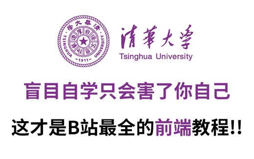 【HTML+CSS+JS+Vue】来自清华的Web前端教程，整整200集，学完即可兼职就业！附学习文档PDF，随时都能学_前端开发_WEB入门