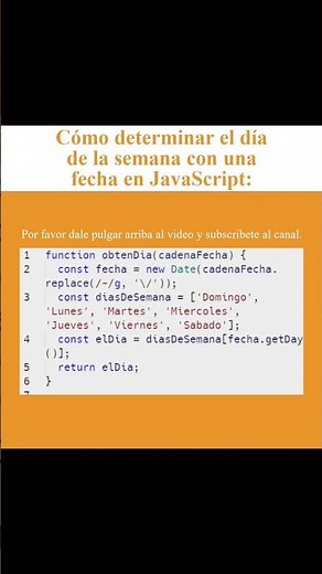 Cómo determinar el día de la semana con una fecha en JavaScript (AJTekniko)