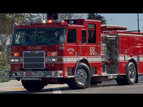 Oxnard Fire Department Engine 68 Responding Code 3 to a Medical Emergency