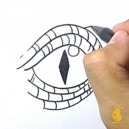 How to Draw Dragon Eyes #Shorts
