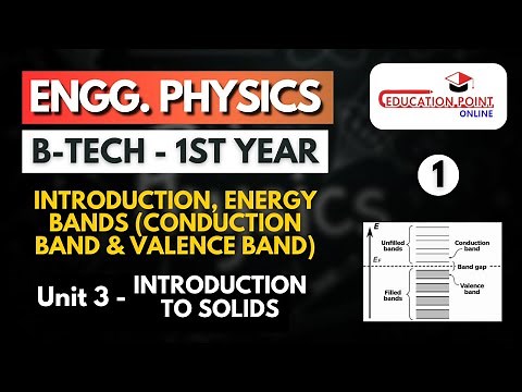 Lec 1 | Introduction, Energy Bands ( Conduction Band & Valence Band ) | Engineering Physics B.Tech