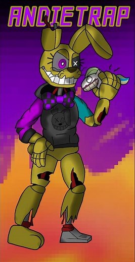 Drawing Andiematronic as Springtrap (speed paint) #fnaf #andiematronic