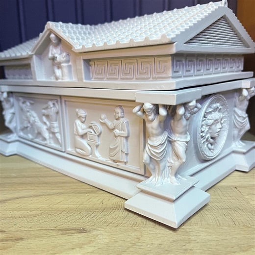 Greek Mythology Sarcophagus Box – 3D Printed Ancient Relic Storage, Mythological Jewelry & Ring Box - Etsy