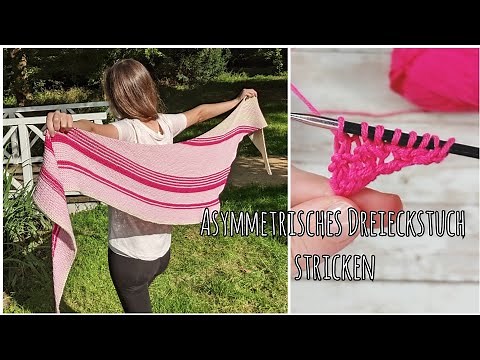 Knitting a simple triangular shawl - free pattern