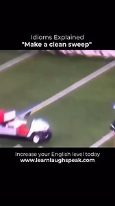 Clean Sweep - This idiom refers to winning or achieving something completely, without any opposition, or removing everything in one decisive action. 📍A buggy charges through a field, knocking everyone over as it passes. 🗣️“That buggy made a clean sweep—took out everyone in its path!” 📍In a professional setting, a “clean sweep” can describe a situation where someone or a team achieves total success or change with no obstacles. 🗣️“Our sales team made a clean sweep this quarter, closing every d