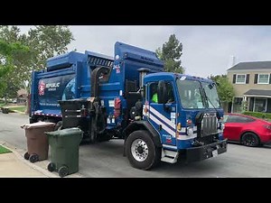 Various Republic Services Side and Front Loader Garbage Trucks (3)