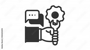 animated technical support icon. Perfect for seo, web, website, search, digital, online, computer, animation, animated, technology, internet, interface, browse, optimization, www, browser, connection