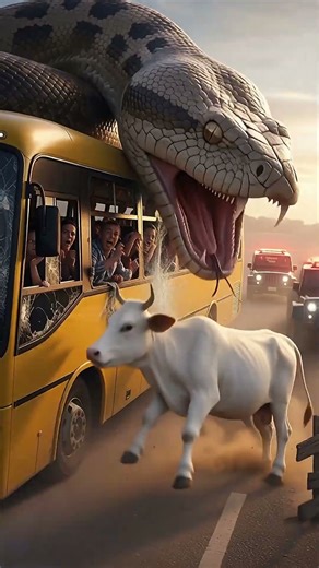 People Crying as Giant Snake Attacks Bus | True-Like Cinematic Story #wildliferescue #giantpython