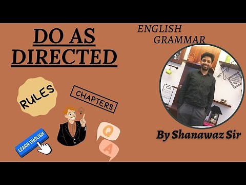 Do as Directed || For ICSE, ISC and Competitive Exams