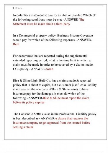 WEBCE COMMERCIAL LINES 101 EXAM NEWEST 2025 ACTUAL EXAM COMPLETE 150 QUESTIONS AND CORRECT DETAILED