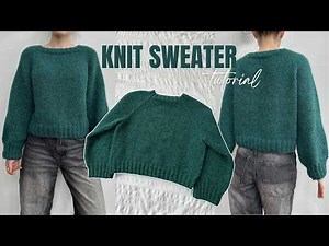 Knit top down sweater for any size I Raglan sweater tutorial I Kenikse Crochet