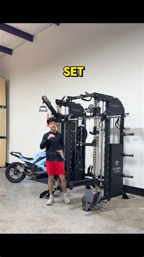 The most complete all-in-one badass home gym machine 💪 The Flash F50 All-In-One Smith machine combo package Shipping is free nationwide 🚚 | Flash Fitness Tx