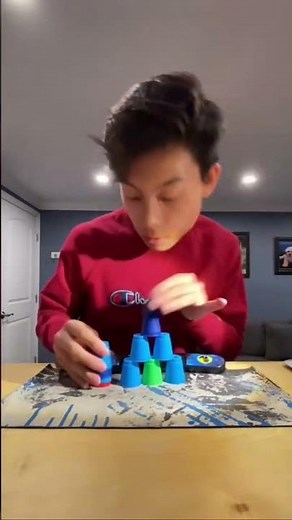 Mini cup stacking fail