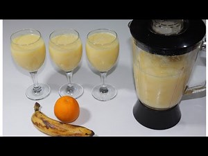 A liter of homemade juice with just an orange 🍊 and a banana