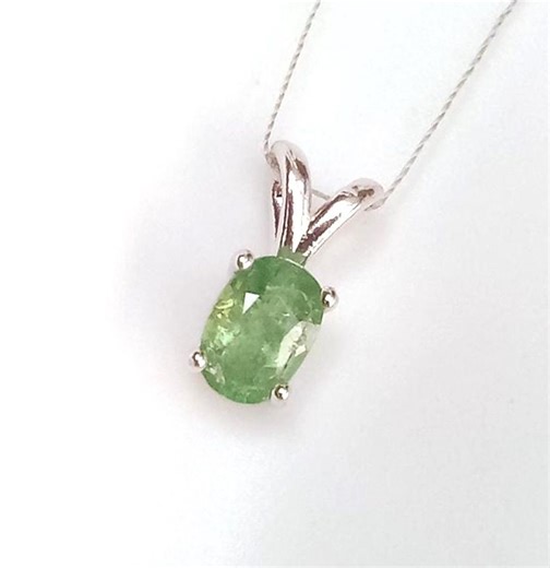 Rare Natural Demantoid Garnet Pendant 0.95ct Green African Gemstone Sterling Silver - Etsy