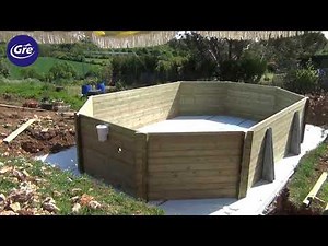 Aufbauvideo von unserem ovalen Holzpool Sunbay