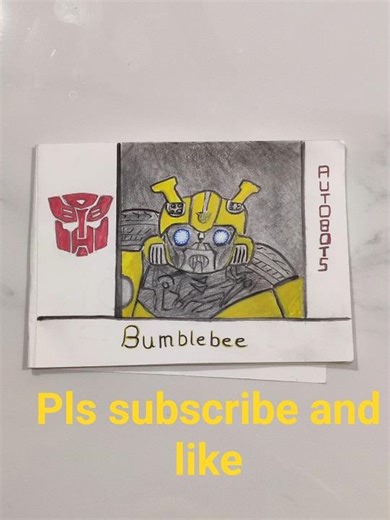 Bumblebee's drawing, with passion #art #transformers #bumblebee #autobots # drawing Pls subscribe