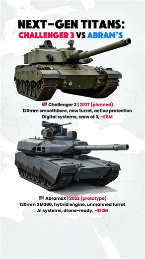 97K views · 110 reactions | Challenger 3 vs AbramsX - The Future of Main Battle Tanks #DefensePower #WeaponComparison #ModernWarfare #ArmyWeapons #MilitaryTech | MPinnacle | Facebook