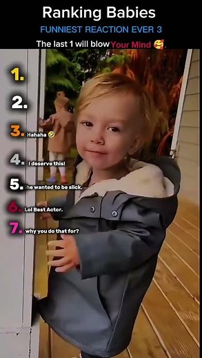 Ranking Top 7 Funniest Funny Baby Reaction Videos 3 Watch the cutest and funniest baby reactions