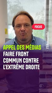 Face à l’extrême droite, faisons front populaire ✊ L’Humanité, avec plus de 50 médias, appelle à faire face au programme liberticide et discriminatoire du Rassemblement national ! Fabien Gay, directeur de l’Humanité récapitule les enjeux de cette mobilisation. Médias signataires : l’Humanité, Mediapart, Reporterre, Politis, Bondy Blog, StreetPress, Regards, Là-bas si j’y suis, Acrimed, Afrique XXI, à l’intersection, Alternative libertaire, Alternatives économiques, AOC, Arrêt sur images, Au post