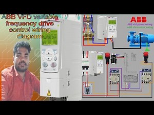 ABB VFD variable frequency drive control wiring diagram and power wiring diagram #wiring #electrical