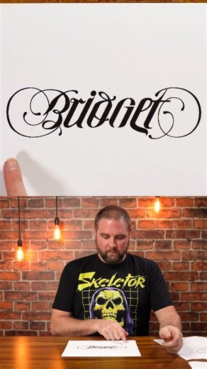 [Ep. 1937] Drop a comment if you want me to draw one for you. Bridget ♥️ Duane Cursive Style Tattoo Design Idea @topfans #tattoo | Mr. Upsidedown