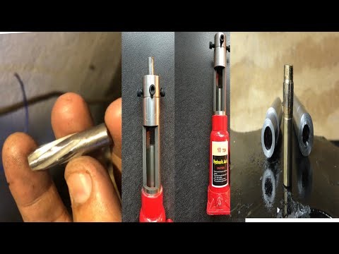 Made rifling button 7,62mm from broken drill bits with a grinder and hand drill
