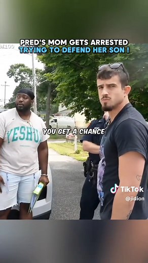 Pred's mom gets arrested trying to defend her son 🚨 #jidion #edpwatch #predcaught #police #viral