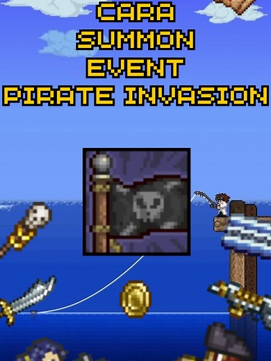 Cara Summon Event Pirate Invasion (Terraria) #fyp #terraria #gaming #pirate #tutorial #event